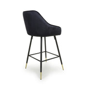 Savannah Bar Stool in Black Velvet