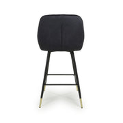 Savannah Bar Stool in Black Velvet