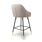 Savannah Bar Stool in Mink Velvet