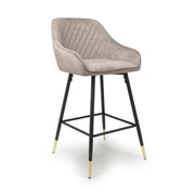 Savannah Bar Stool in Mink Velvet