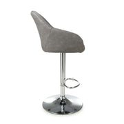 Serena Bar Stool in Charcoal Leather