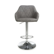 Serena Bar Stool in Charcoal Leather