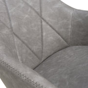 Serena Bar Stool in Charcoal Leather