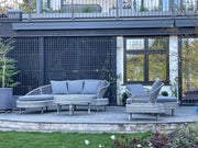 Serenity Curved Sofa Set in Grey