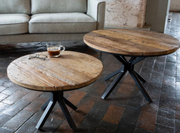 The Sleeper Wooden Set of 2 Round Coffee Tables