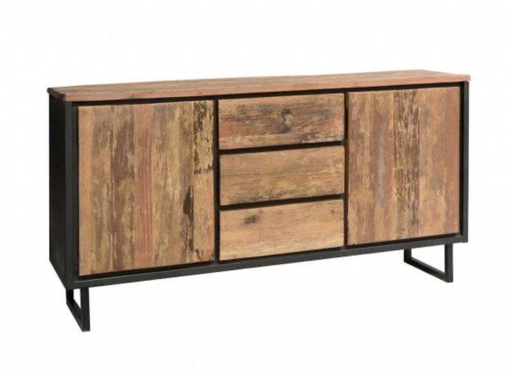 The Java Wooden Sideboard with Metal Legs