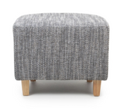 Tub Grey Tweed Chair and Stool Set