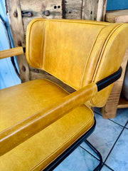 Clearance Jimmy Dining Chair in Mustard Leather