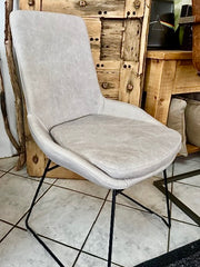 Clearance Rick Dining Chair in Taupe Leather