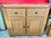 Clearance 2 Over 2 Oak Storage Sideboard