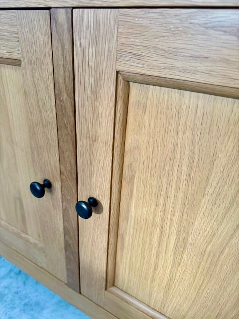 Clearance 2 Over 2 Oak Storage Sideboard