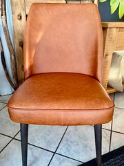 Clearance Jacky Dining Chair in Brown Leather