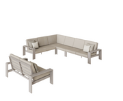 Venus Corner Sofa Lounge Set with Gas Firepit