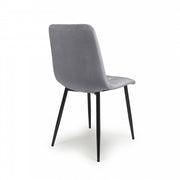 Vernon Dining Chair in Grey Velvet