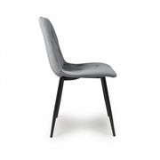 Vernon Dining Chair in Grey Velvet