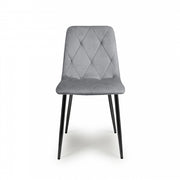 Vernon Dining Chair in Grey Velvet