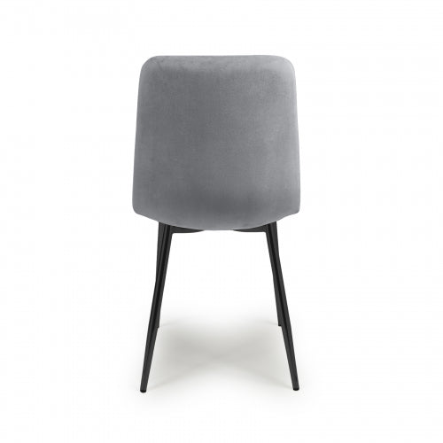 Vernon Dining Chair in Grey Velvet