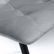 Vernon Dining Chair in Grey Velvet