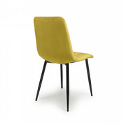 Vernon Dining Chair in Mustard Velvet