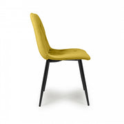 Vernon Dining Chair in Mustard Velvet