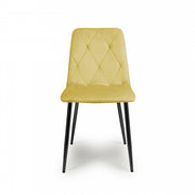 Vernon Dining Chair in Mustard Velvet