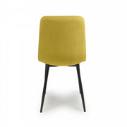 Vernon Dining Chair in Mustard Velvet