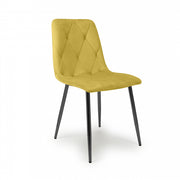 Vernon Dining Chair in Mustard Velvet