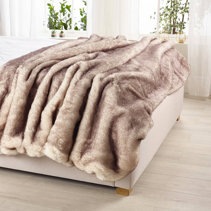 Large Animal Faux Fur Bed Throws