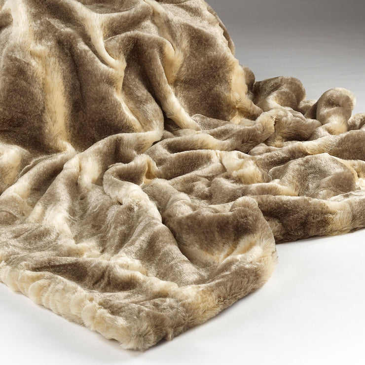 Large Luxury Faux Fur Bed Throws