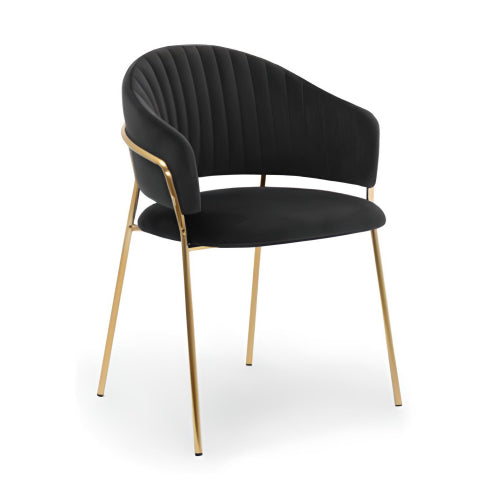 Maya Dining Chair in Black Velvet