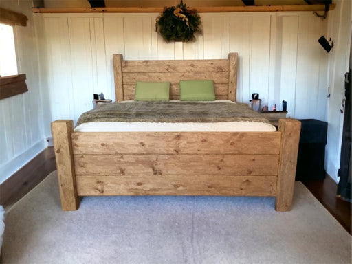 The Artisan Waxed Plank Bed with High Foot-End
