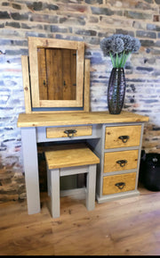 The Artisan Painted Single Pedestal Dressing Table