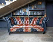 Chester Union Flag 2-Seater Sofa + Crompton Armchair
