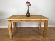 The Authentic Light Waxed Plank Dining Table with Bench