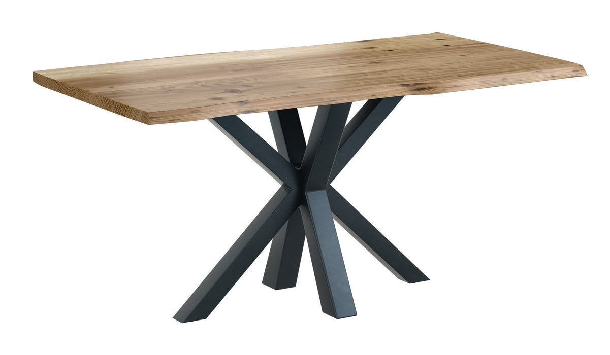 Live Edge 1.6m Dining Table With Spider Leg - Natural Finish