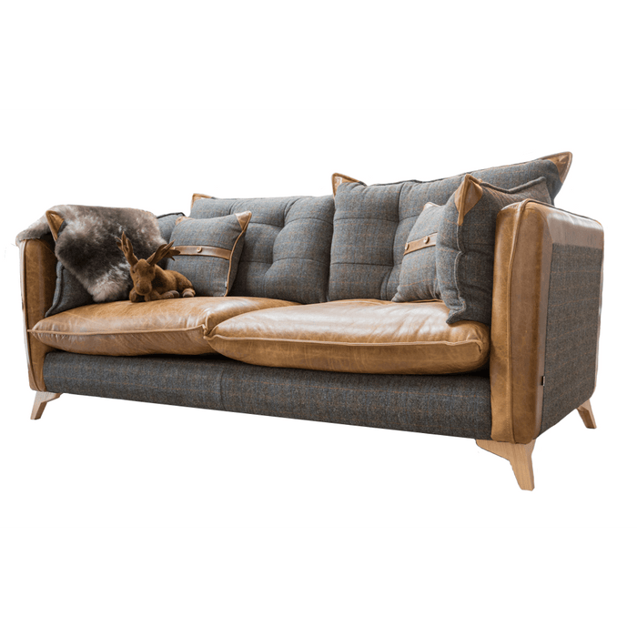 Regal 3-Seater Sofa in Uist Night and Brown Cerrato - Kubek Furniture