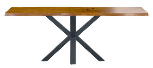 Live Edge 2m Dining Table With Spider Leg - Russet Finish