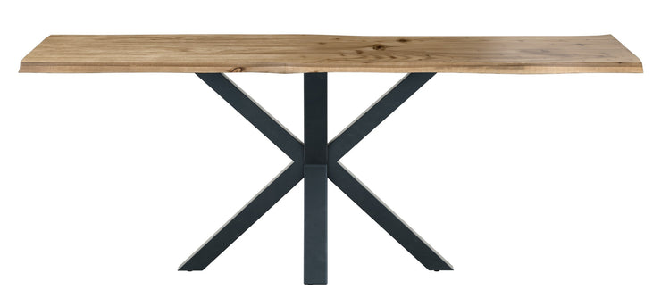 Live Edge 2m Dining Table With Spider Shaped Leg - Natural Finish