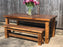 The Authentic Waxed Plank Dining Table With Benches - Kubek Furniture