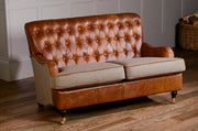 Beetwell Chesterfield in Brown Cerrato with Glamis Opal - Kubek Furniture