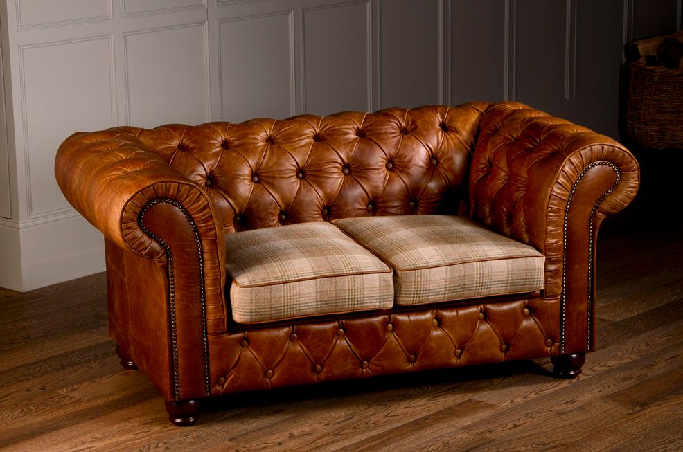 Birley Sofa in Brown Cerrato with Huntingtower Sand - Kubek Furniture