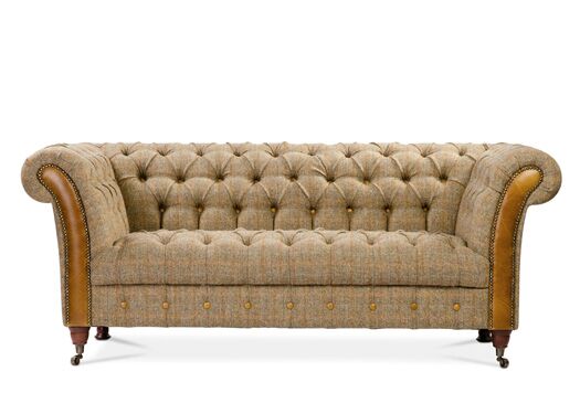 Bretby 2-Seater Sofa in Gamekeeper Thorn with Brown Cerrato - Kubek Furniture