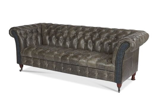 Bretby Sofa in Grey Cerrato with Highlander Smoke - Kubek Furniture