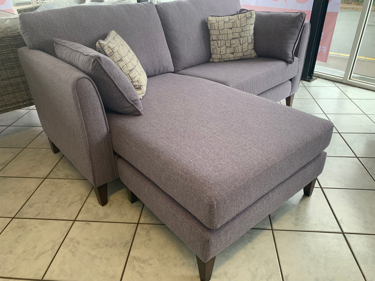 Lilac Chaise End Sofa + Cuddle Chair + Armchair