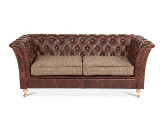 Caesar Chesterfield in Bartollo Leather and Gamekeeper Thorn - Kubek Furniture