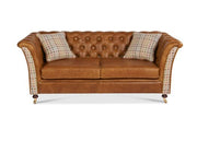 Caesar Chesterfield in Brown Cerrato with Multi-Spot Natural - Kubek Furniture