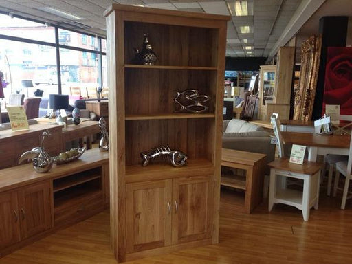 The Quercus Oak Bookcase with Doors