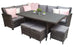 Charlotte Corner Sofa Dining Set With Polywood Table Top In Grey - Kubek Furniture