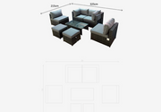 Chelsea Modular Compact Sofa Set in Grey