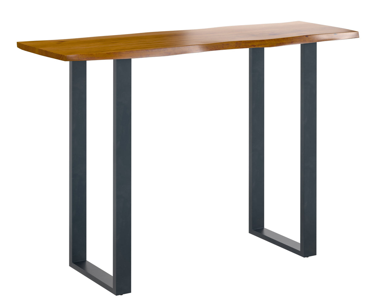 Live Edge Console Table Russet Finish — Kubek Furniture